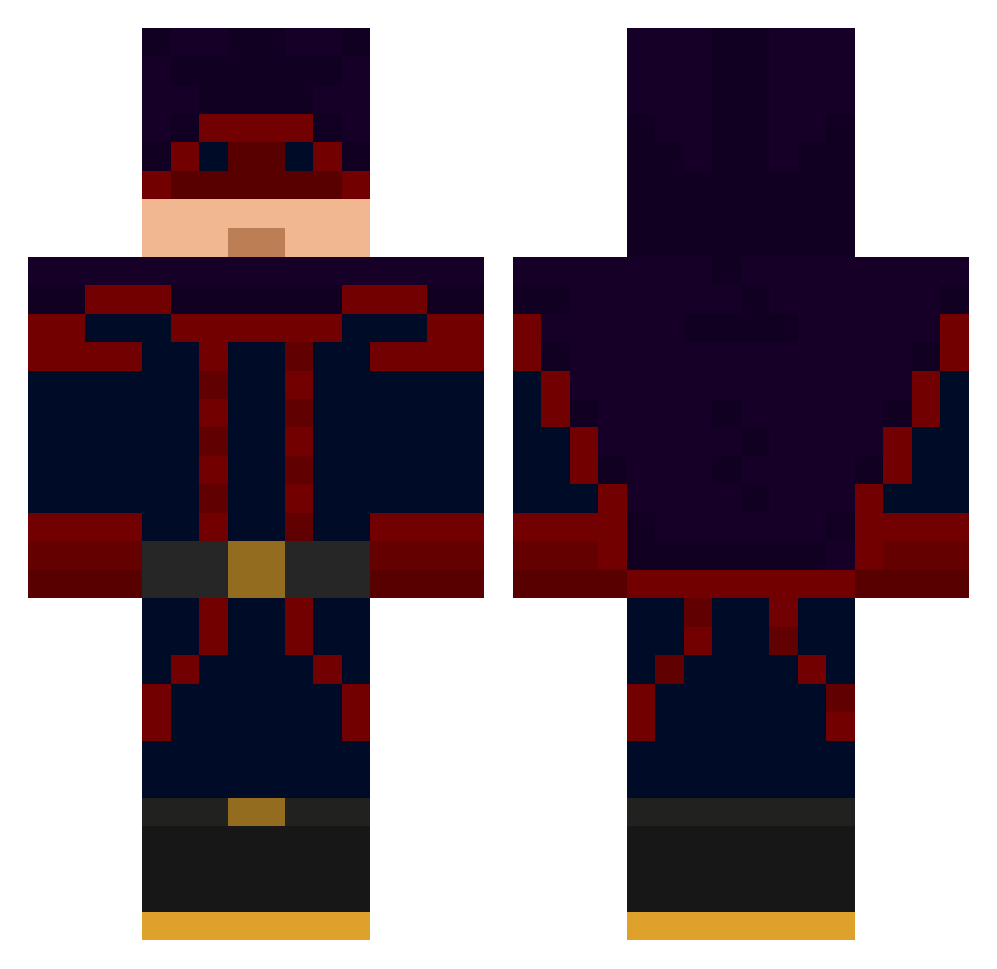 NobleSilence Minecraft skin, front and back view