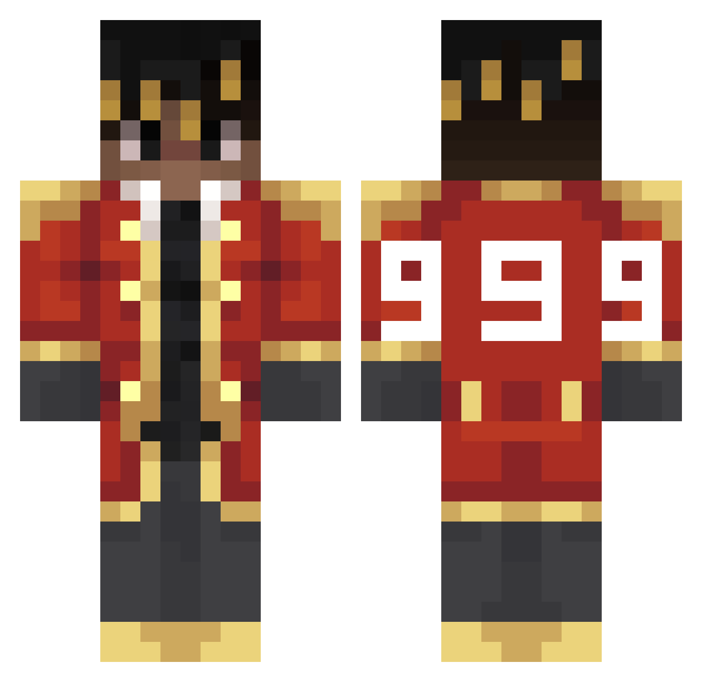 itamarpro2012 Minecraft skin, front and back view