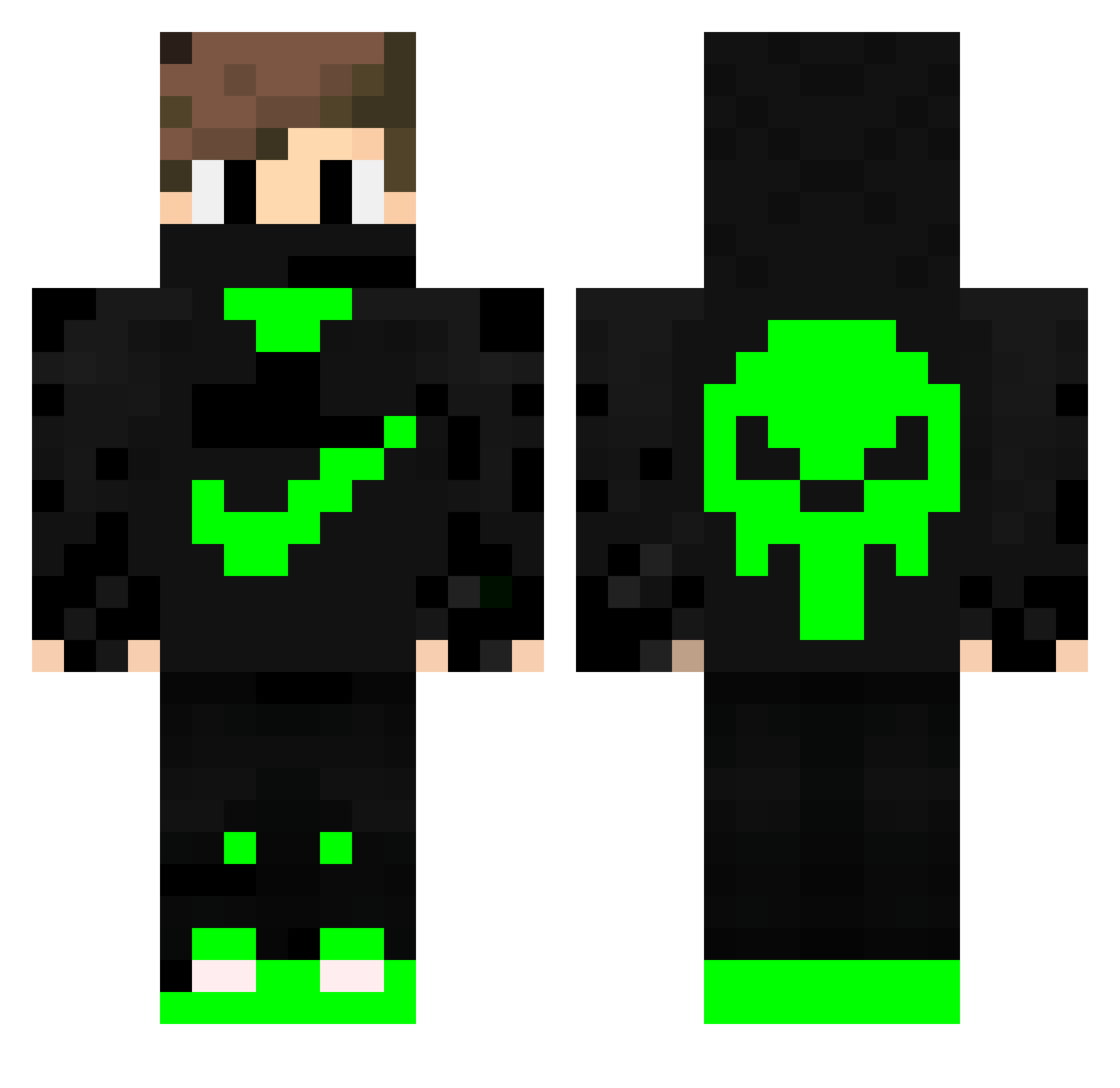 gabrix_02 Minecraft skin, front and back view