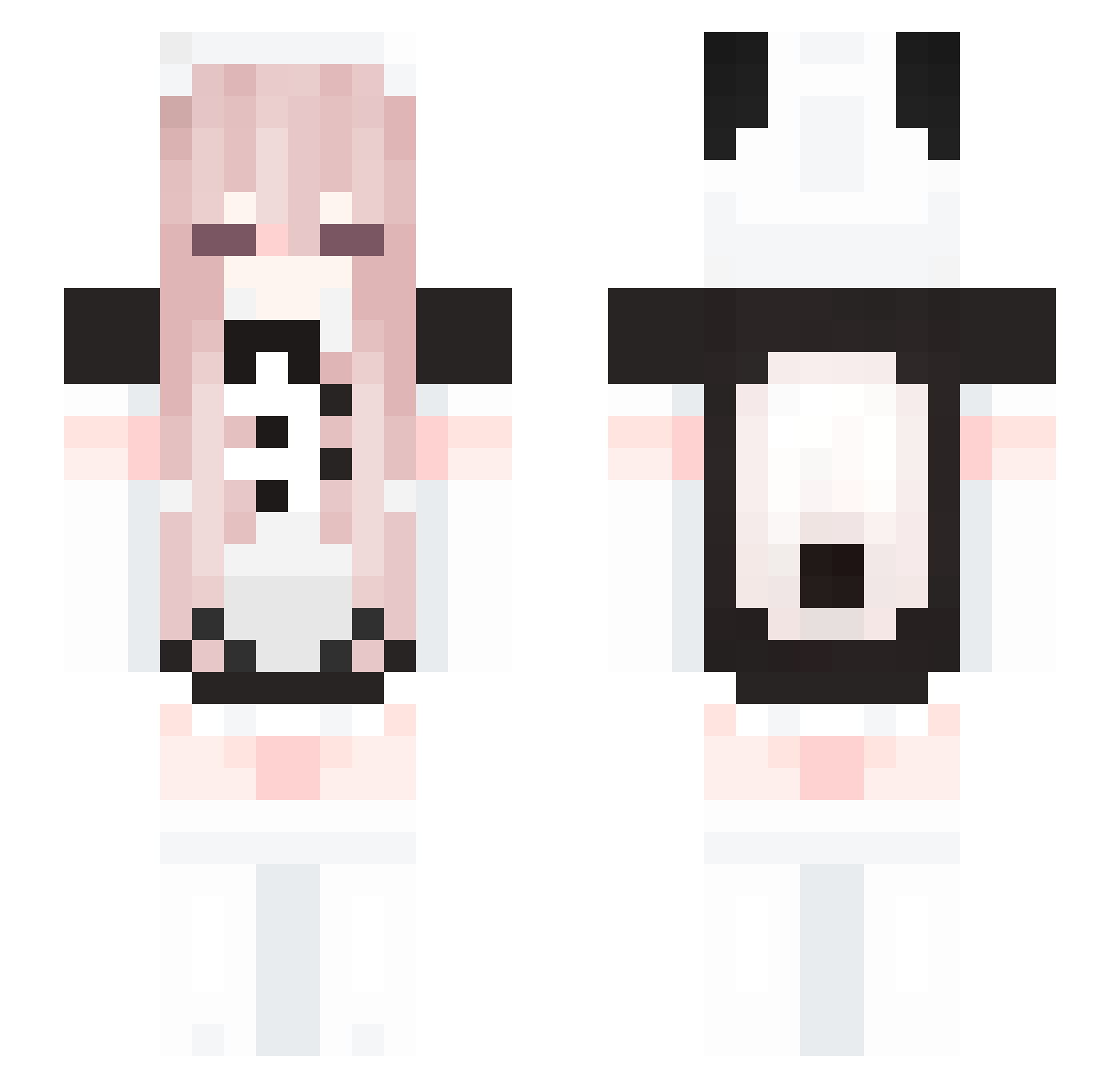 M8id Minecraft skin, front and back view