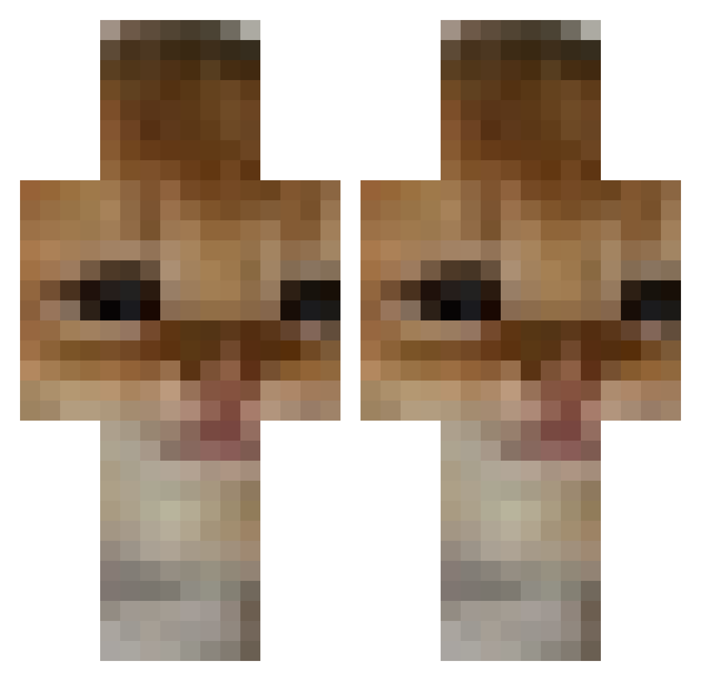 supercoolbritain Minecraft skin, front and back view