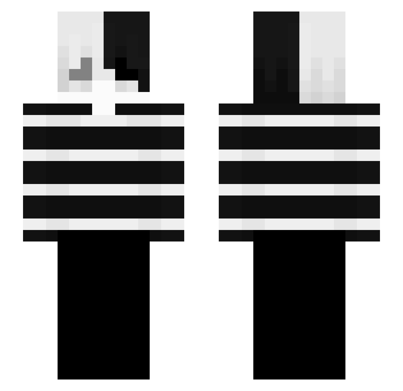 superT_T Minecraft skin, front and back view
