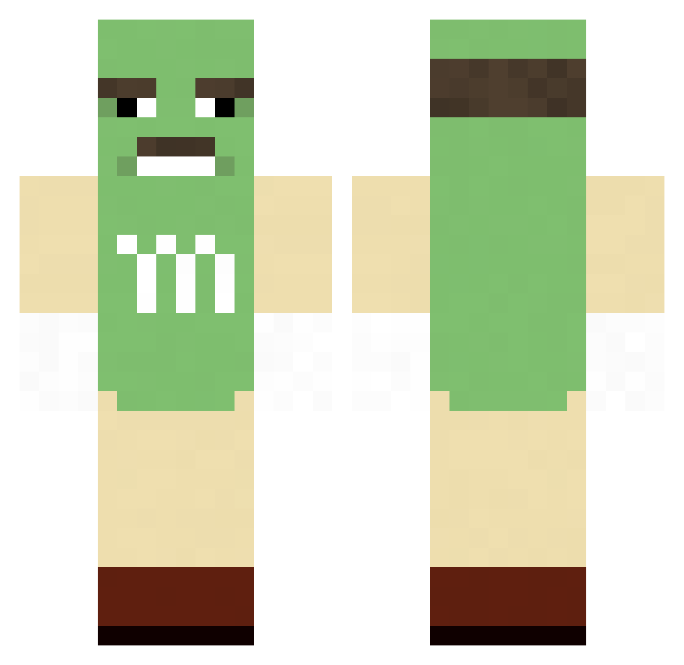 FLasHxHO Minecraft skin, front and back view