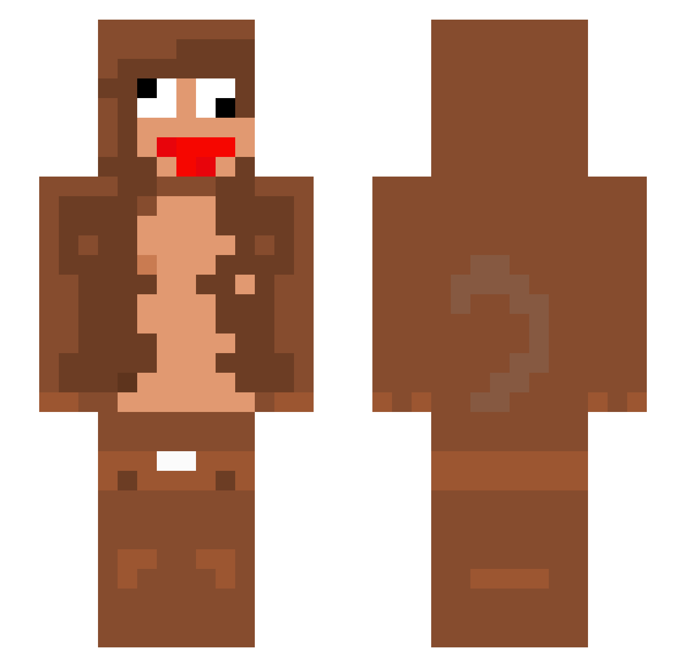 ZACKAROIDA Minecraft skin, front and back view