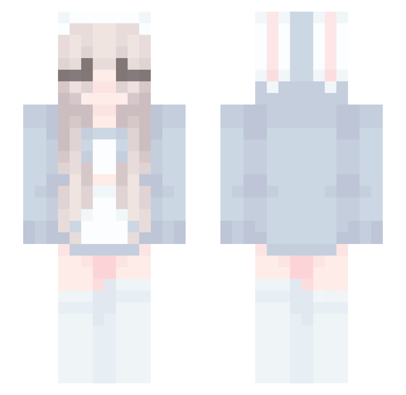 fatbussyshrek Minecraft skin, front and back view