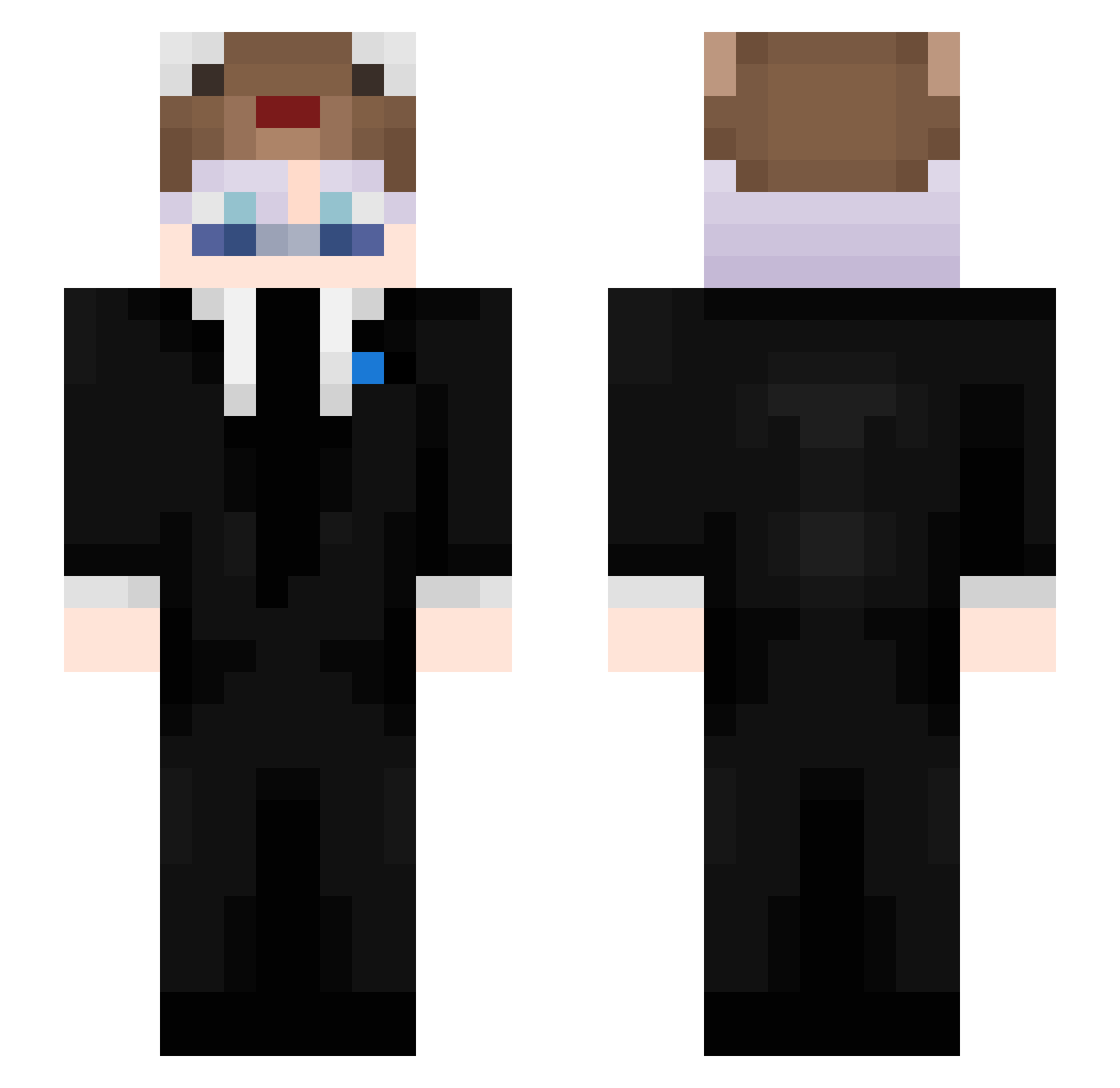 Lil_Westcoast Minecraft skin, front and back view