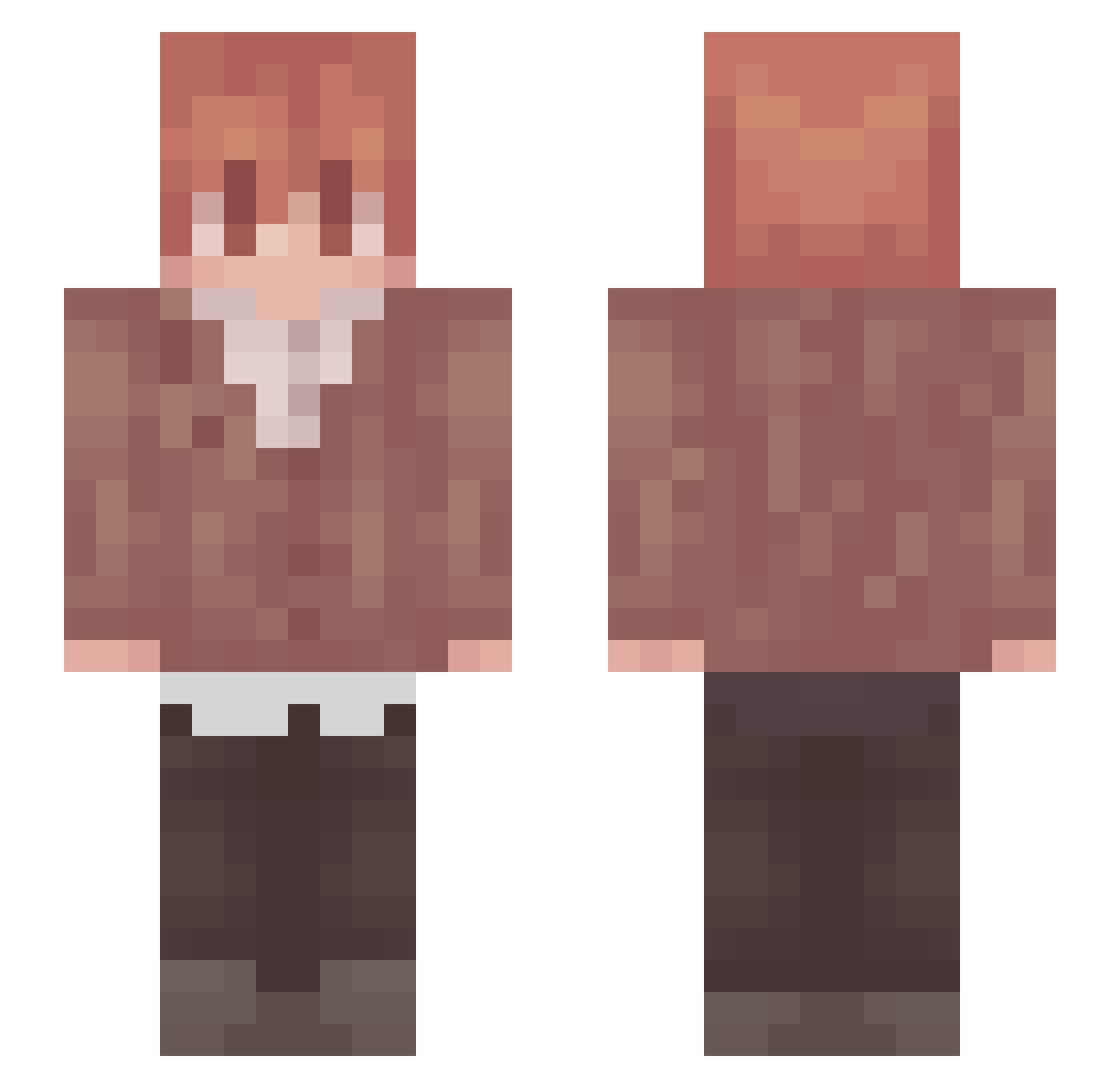 _MafuyuSatou_ Minecraft skin, front and back view