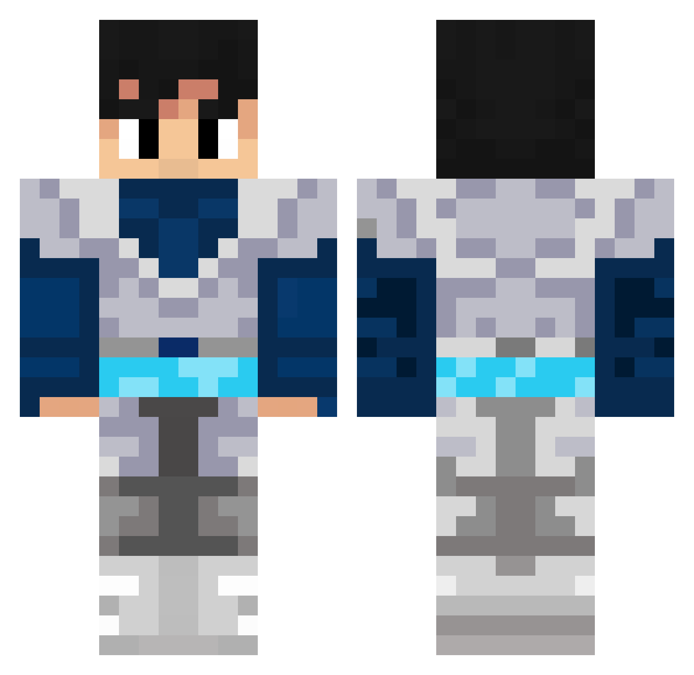 Savantay Minecraft skin, front and back view