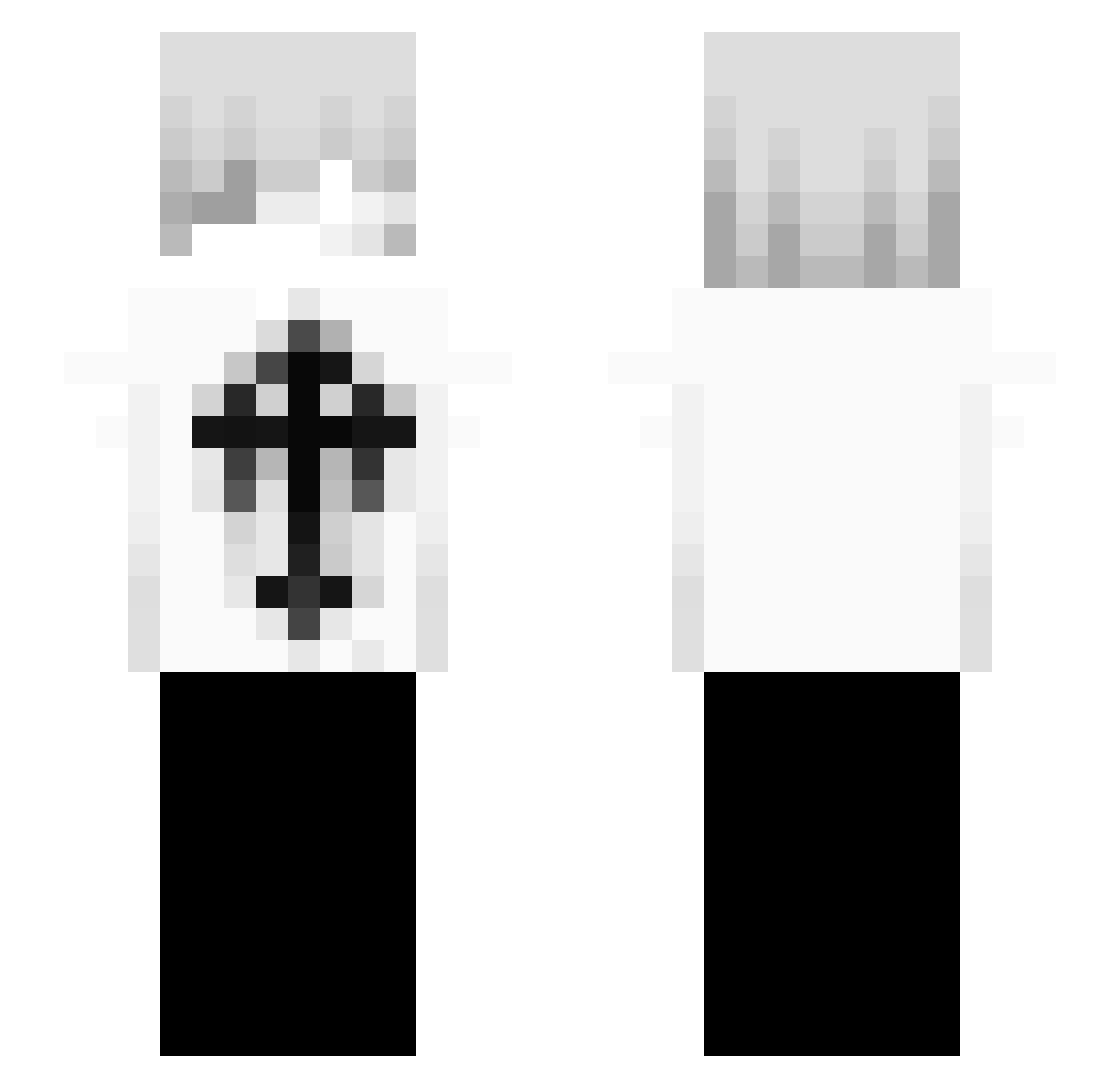 MarcoTheUchiha Minecraft skin, front and back view