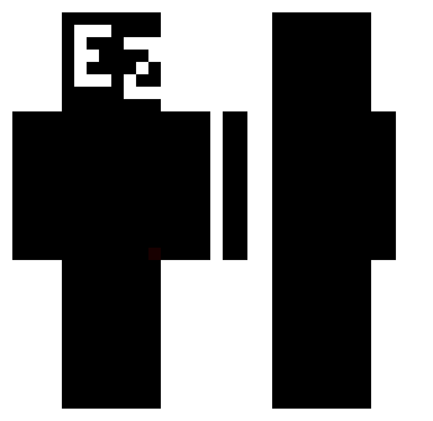 TokyZ Minecraft skin, front and back view