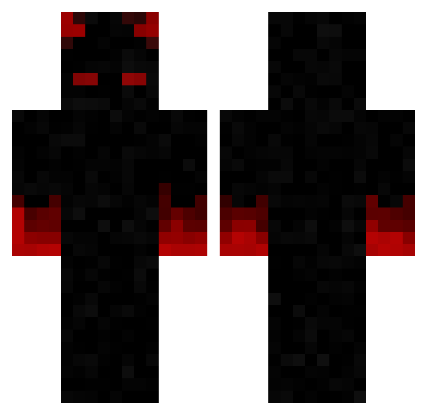 damian543 Minecraft skin, front and back view