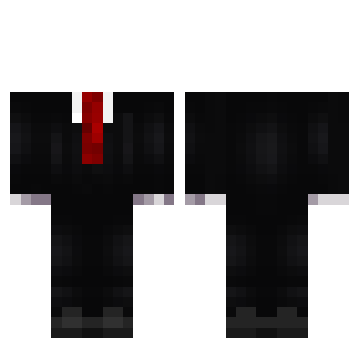 DJOscario Minecraft skin, front and back view