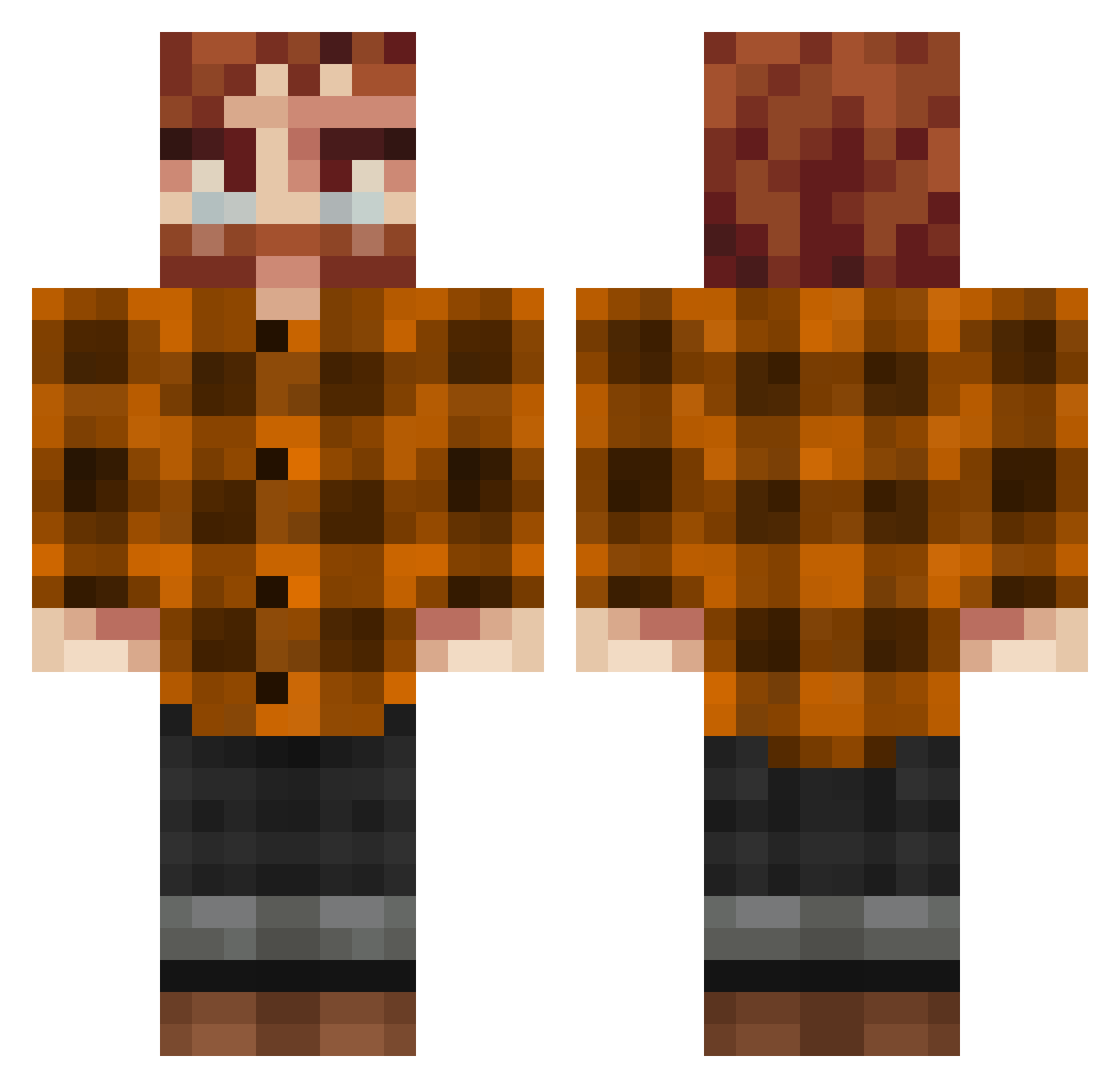 SteveJobs__ Minecraft skin, front and back view