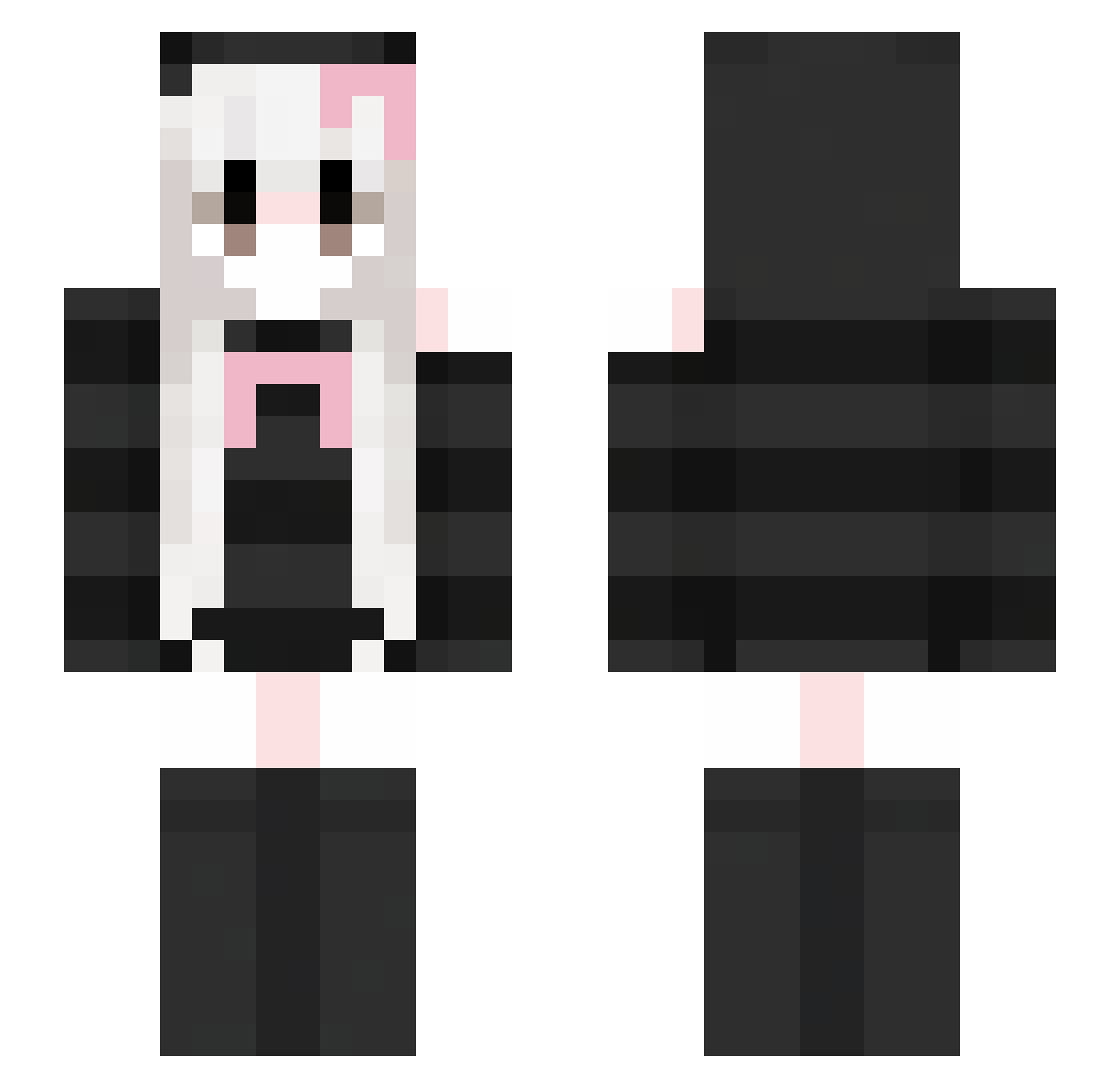 silenceandpeace Minecraft skin, front and back view