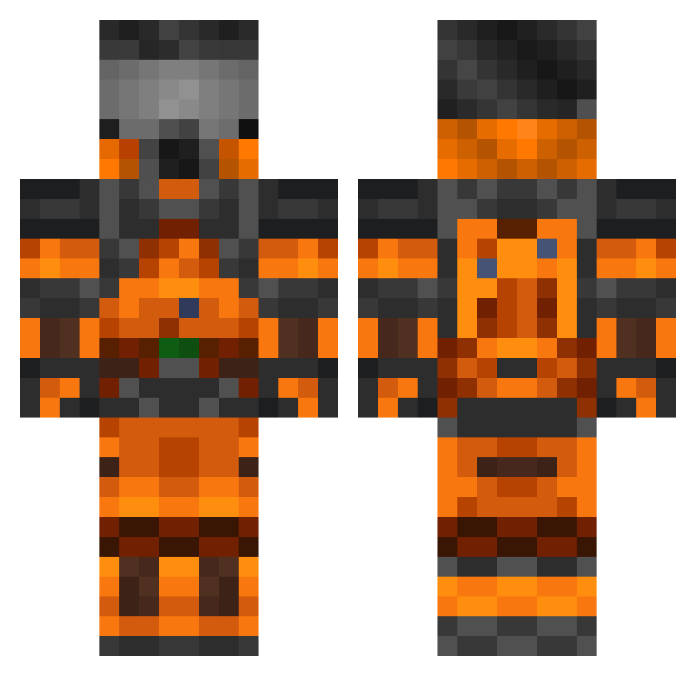 alsi0 Minecraft skin, front and back view