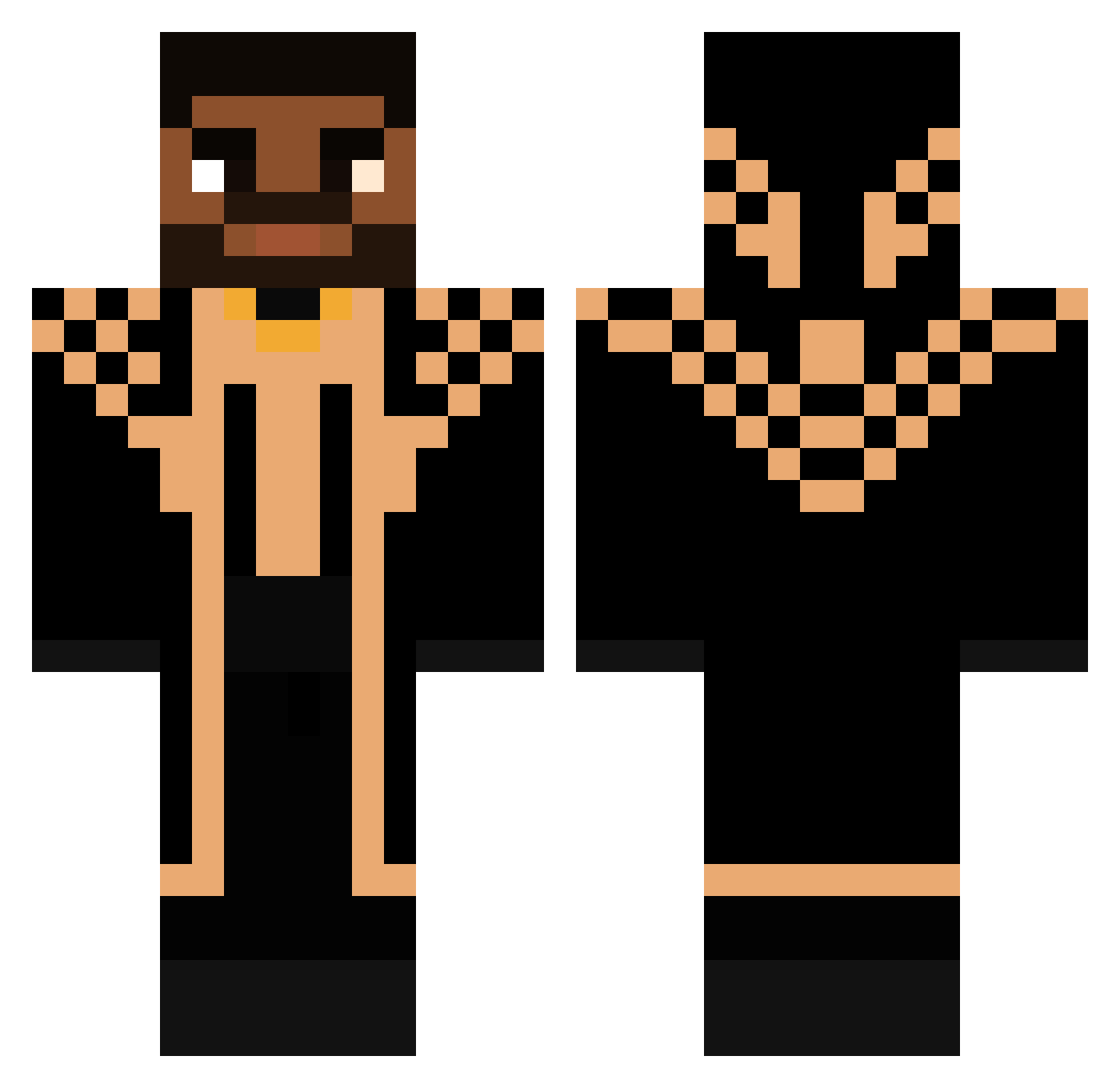 LilSpaceMan Minecraft skin, front and back view