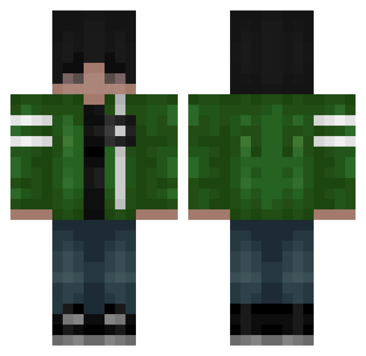 Jare_d Minecraft skin, front and back view