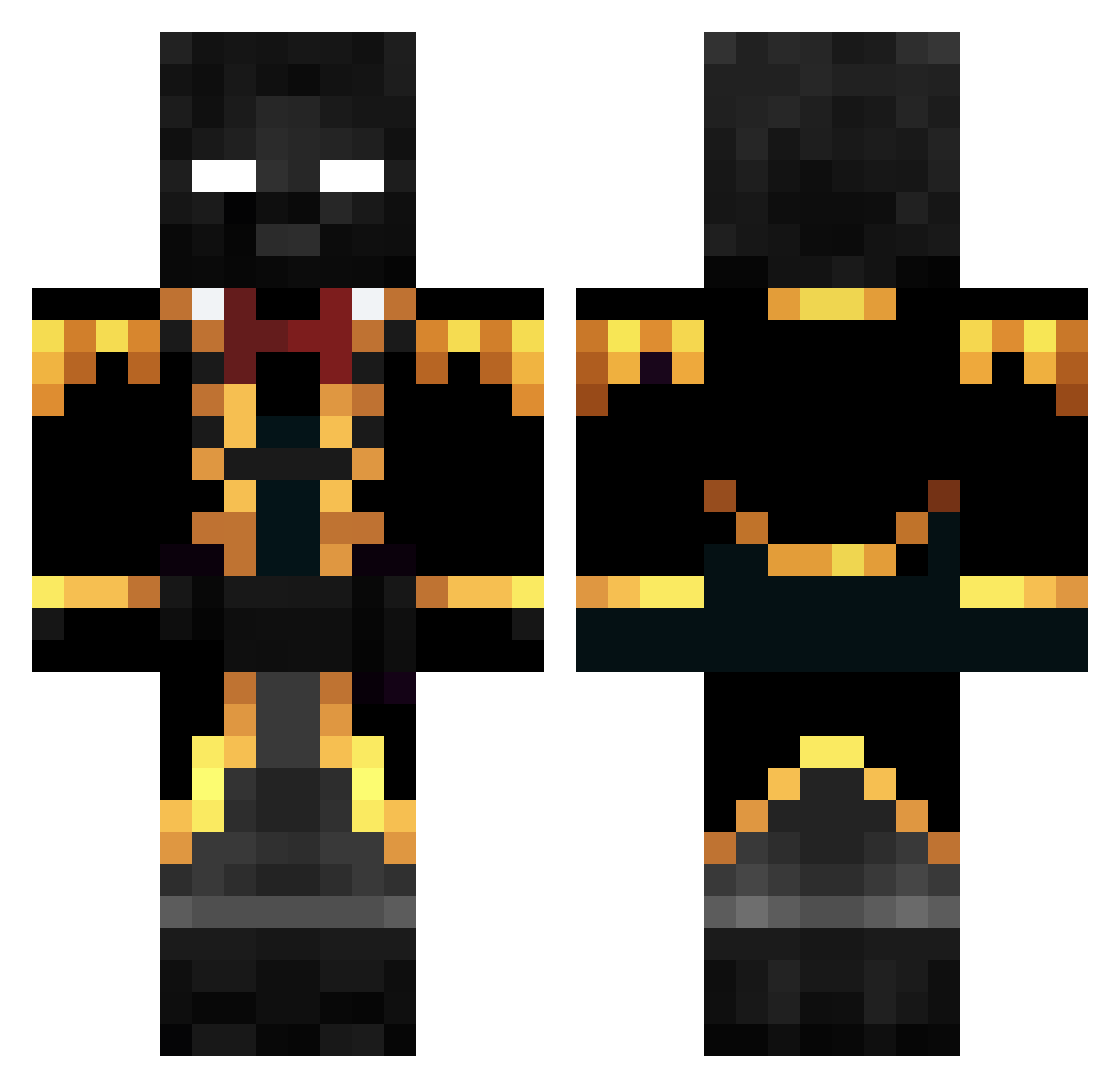 Everus_321 Minecraft skin, front and back view