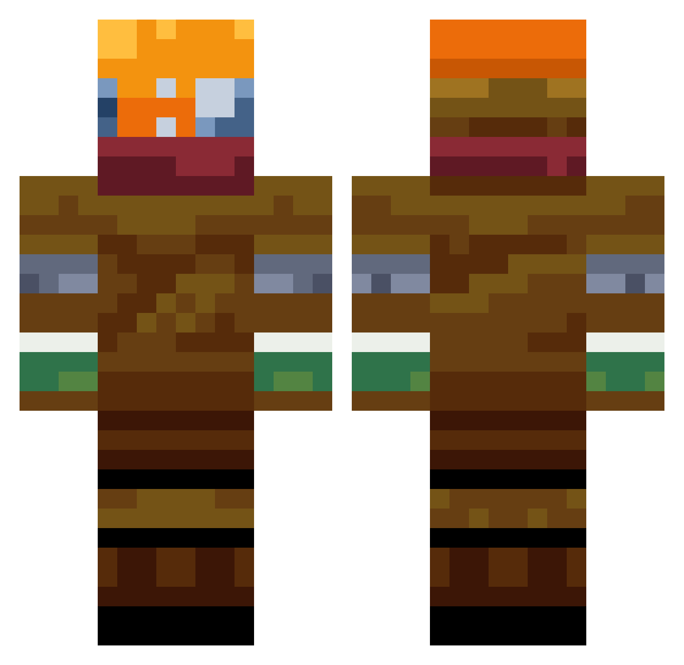 Cthulhu360 Minecraft skin, front and back view