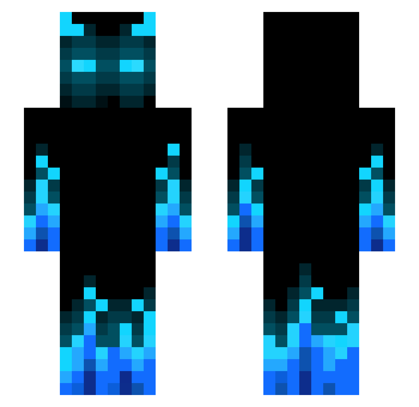 Siinniii Minecraft skin, front and back view