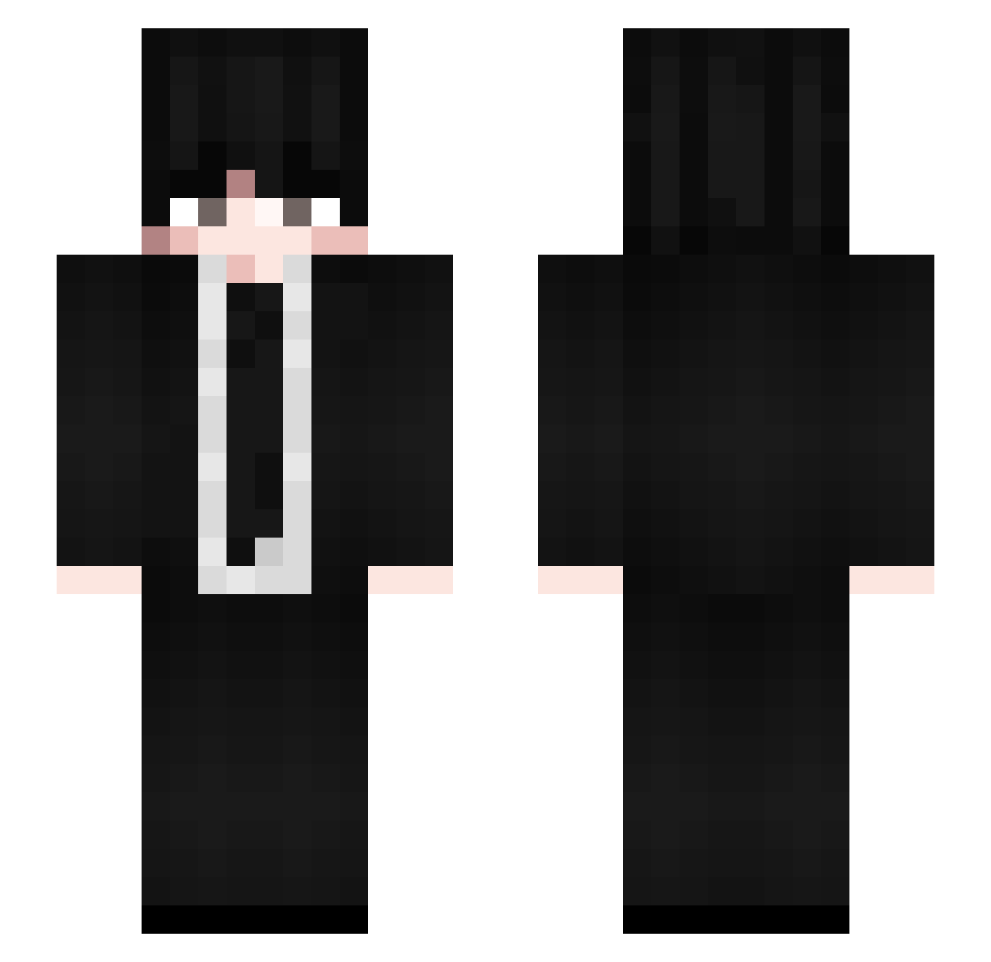 Axsyn Minecraft skin, front and back view
