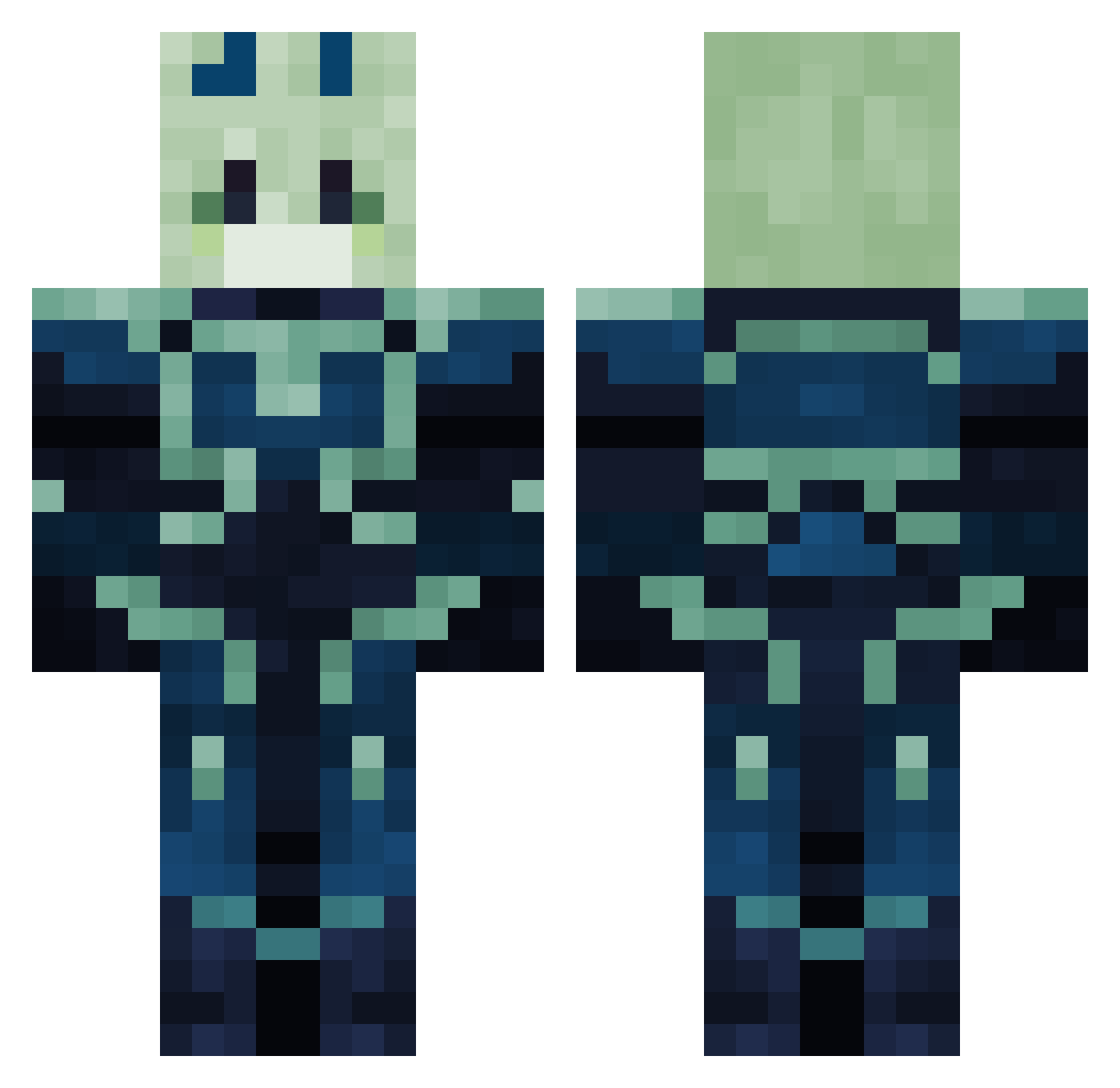 draculat0rr Minecraft skin, front and back view