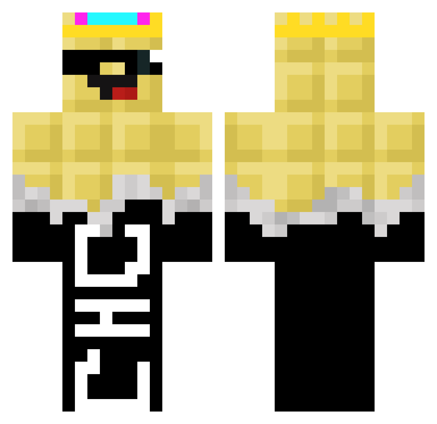 Zyko_byte1 Minecraft skin, front and back view