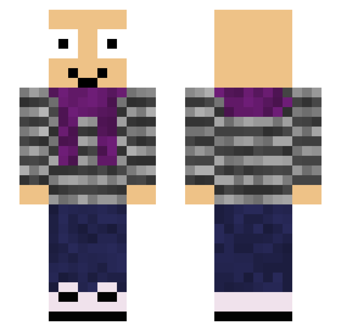 uranio235 Minecraft skin, front and back view