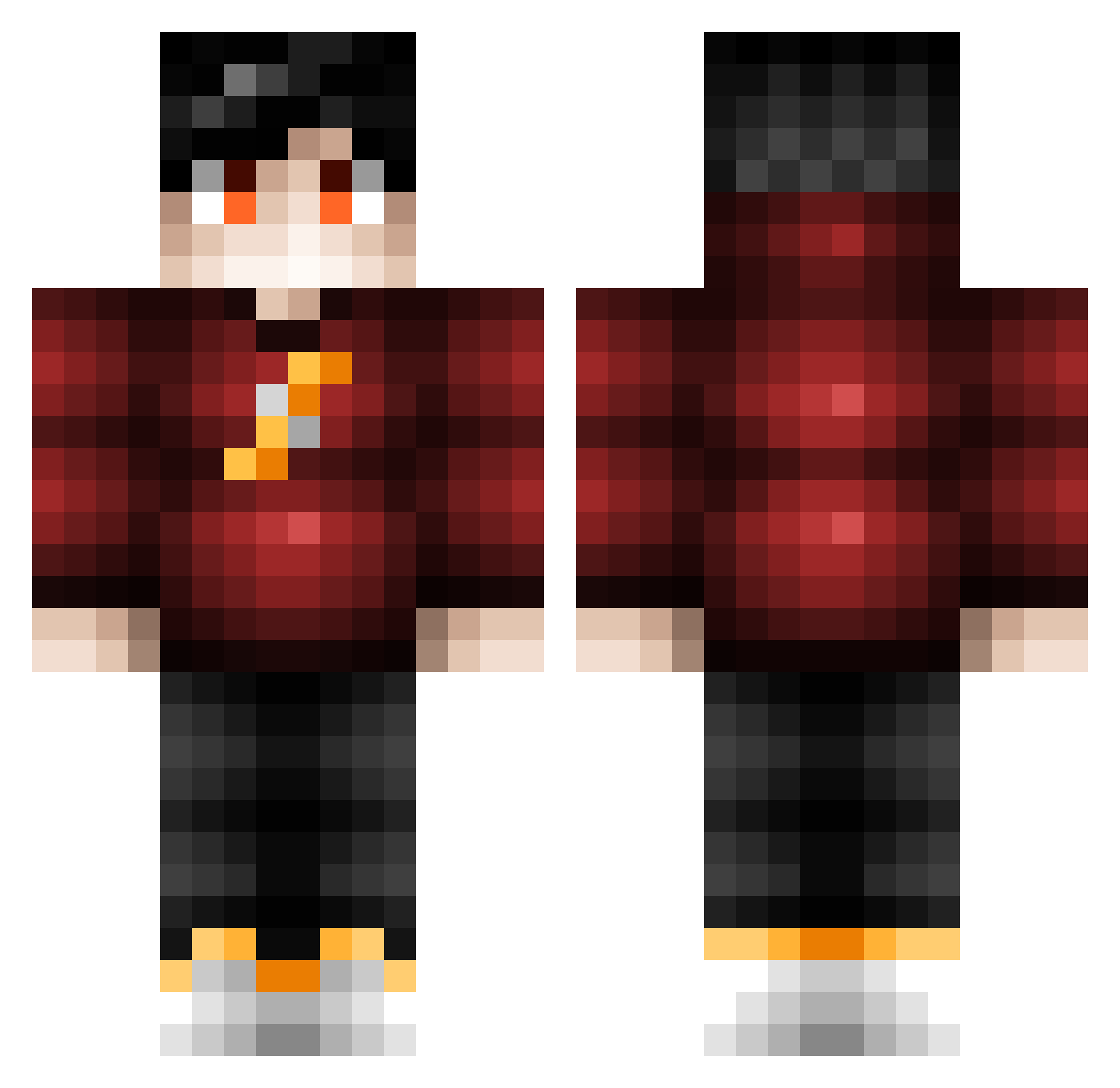Kogooo Minecraft skin, front and back view