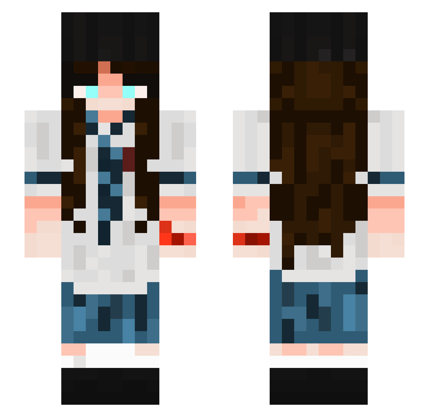 MKimperium Minecraft skin, front and back view