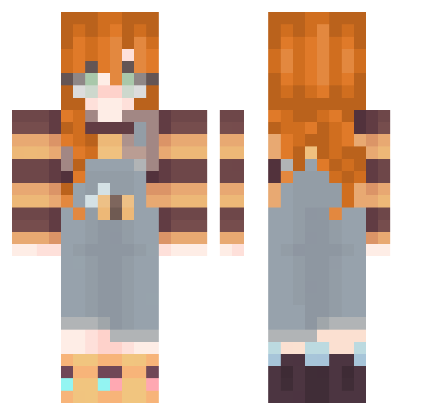 francescajo Minecraft skin, front and back view