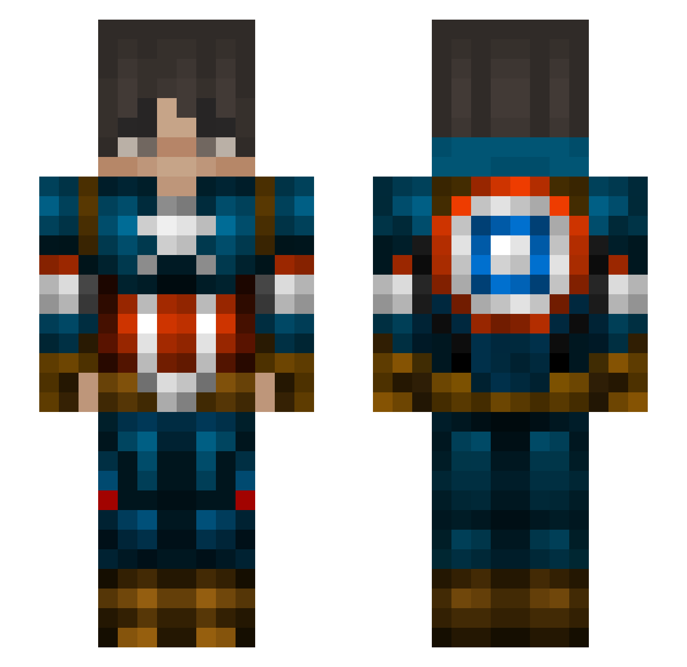 LegoCityPolizist Minecraft skin, front and back view
