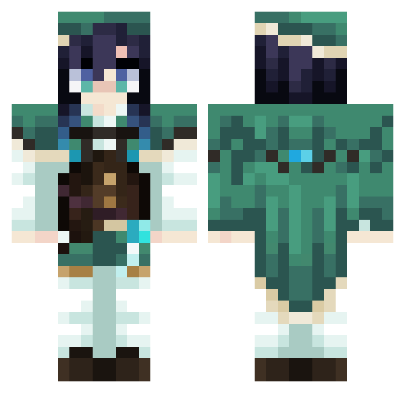 MoYu_JUN Minecraft skin, front and back view