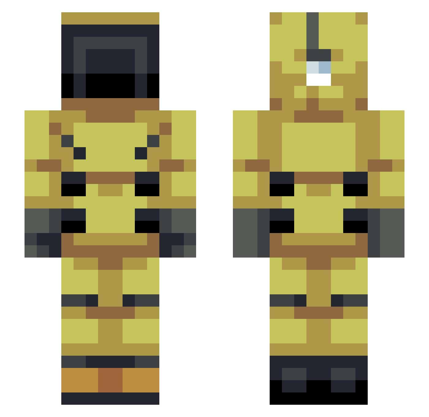 TOINEaia Minecraft skin, front and back view