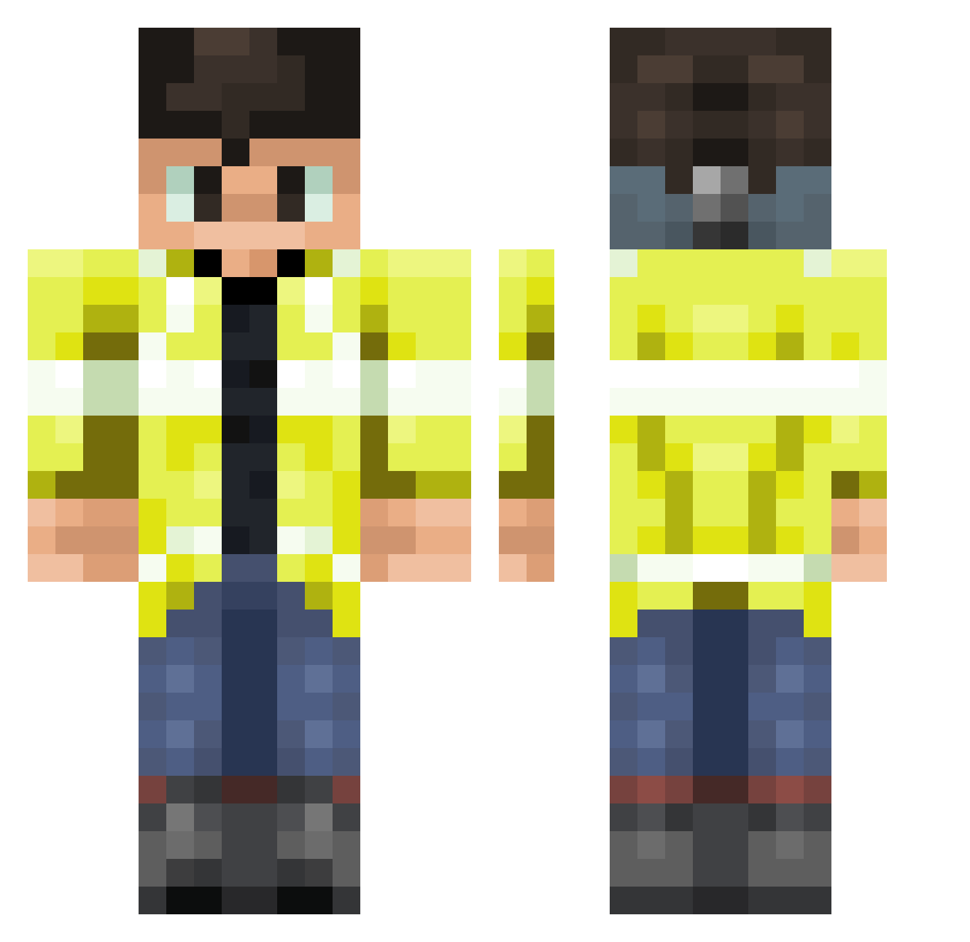 Xtra_Miles92 Minecraft skin, front and back view