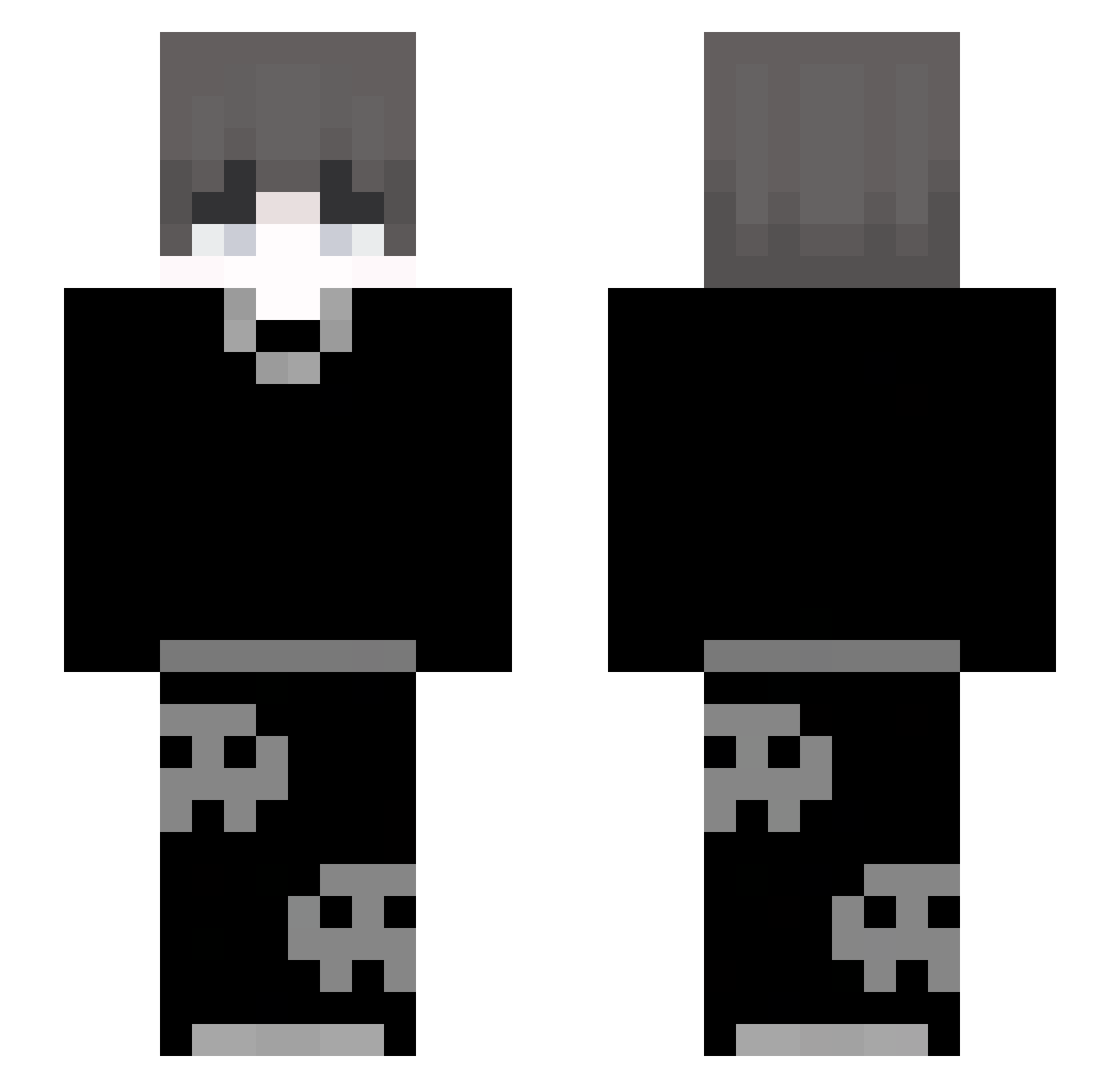 uJamie Minecraft skin, front and back view