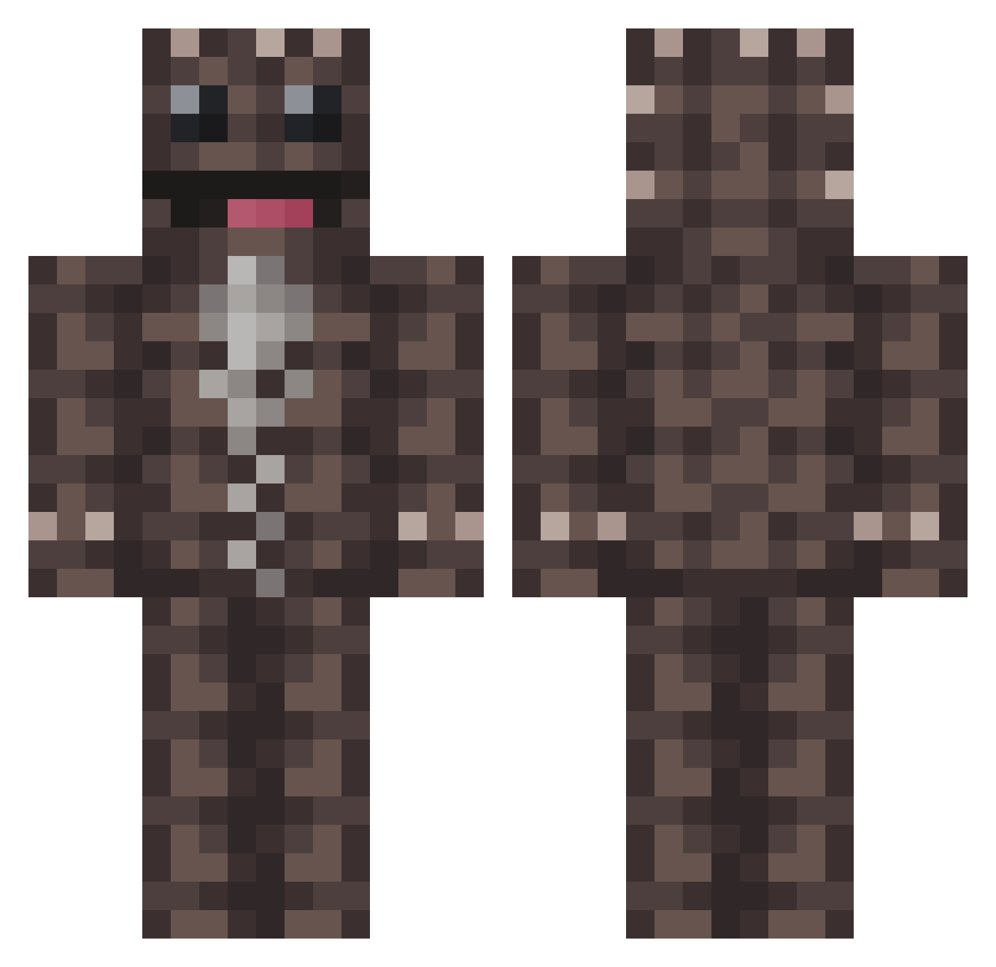 AdnrReSito Minecraft skin, front and back view