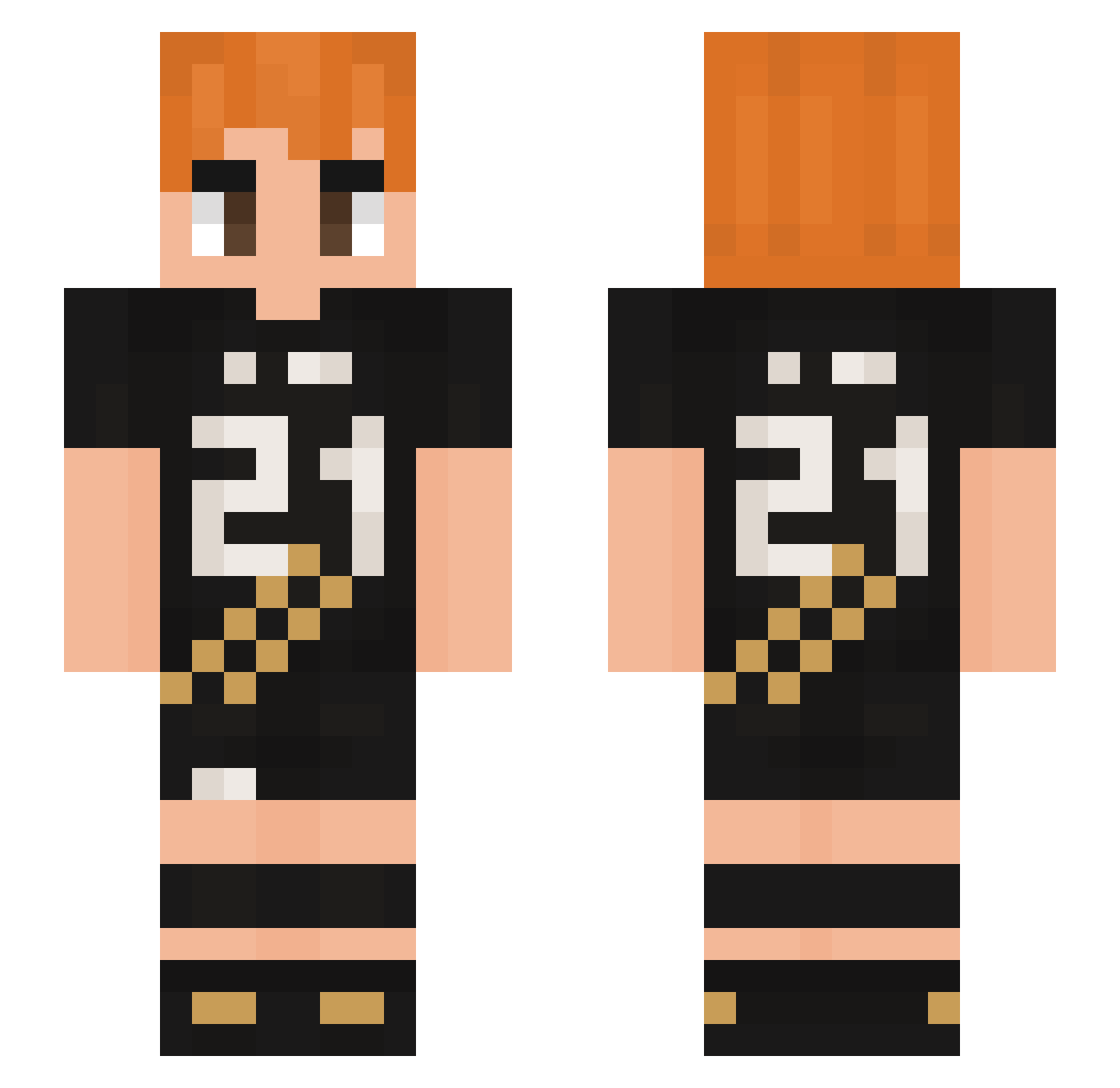 spoonbread Minecraft skin, front and back view