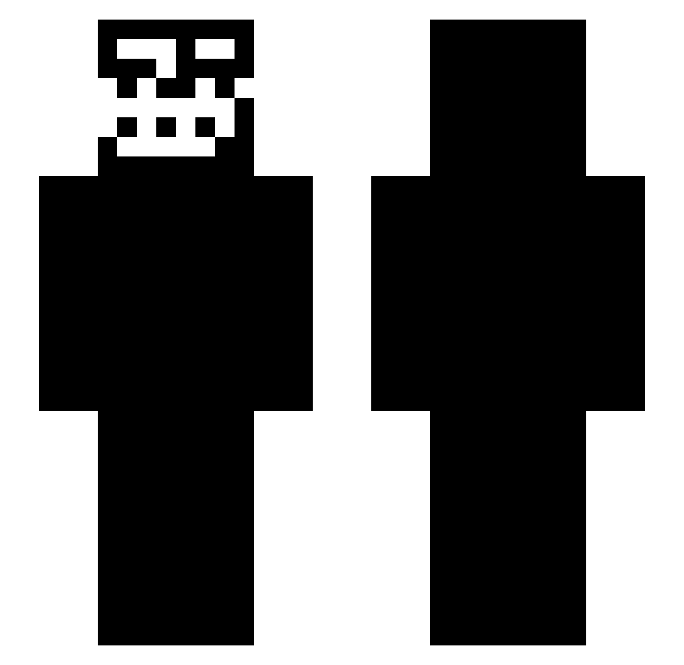 siRchecsic Minecraft skin, front and back view