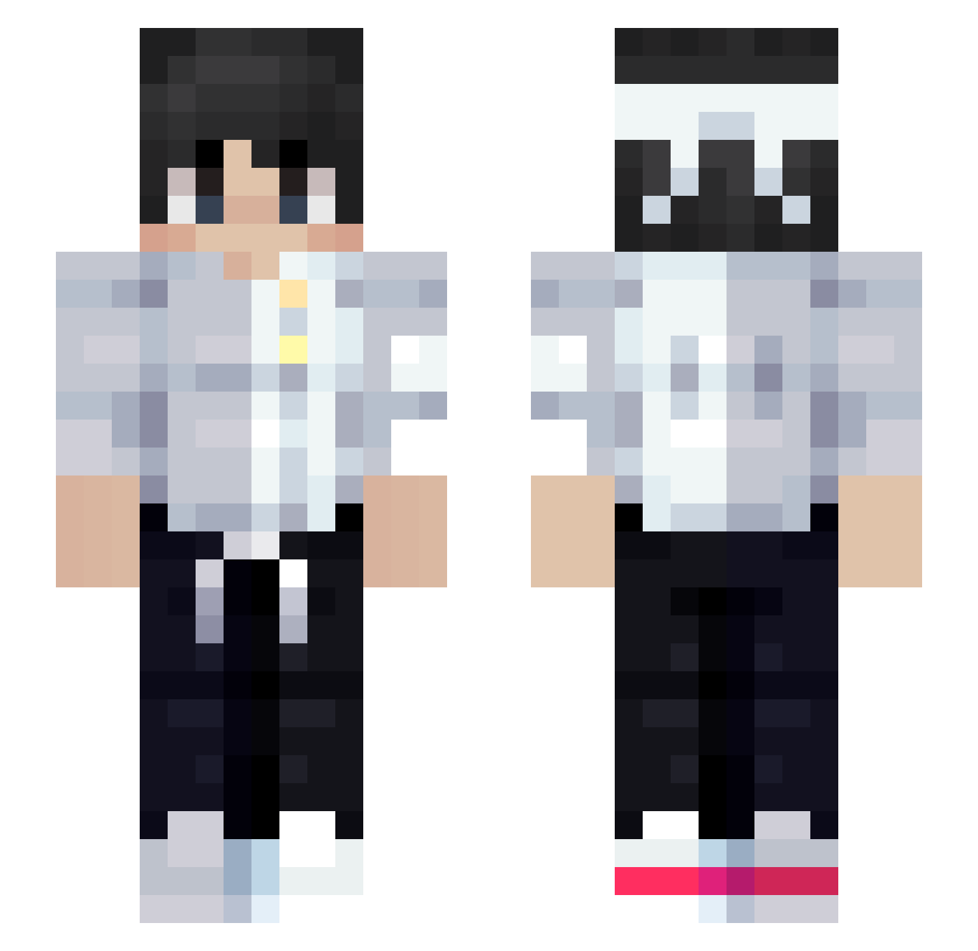 Sapnap Minecraft skin, front and back view