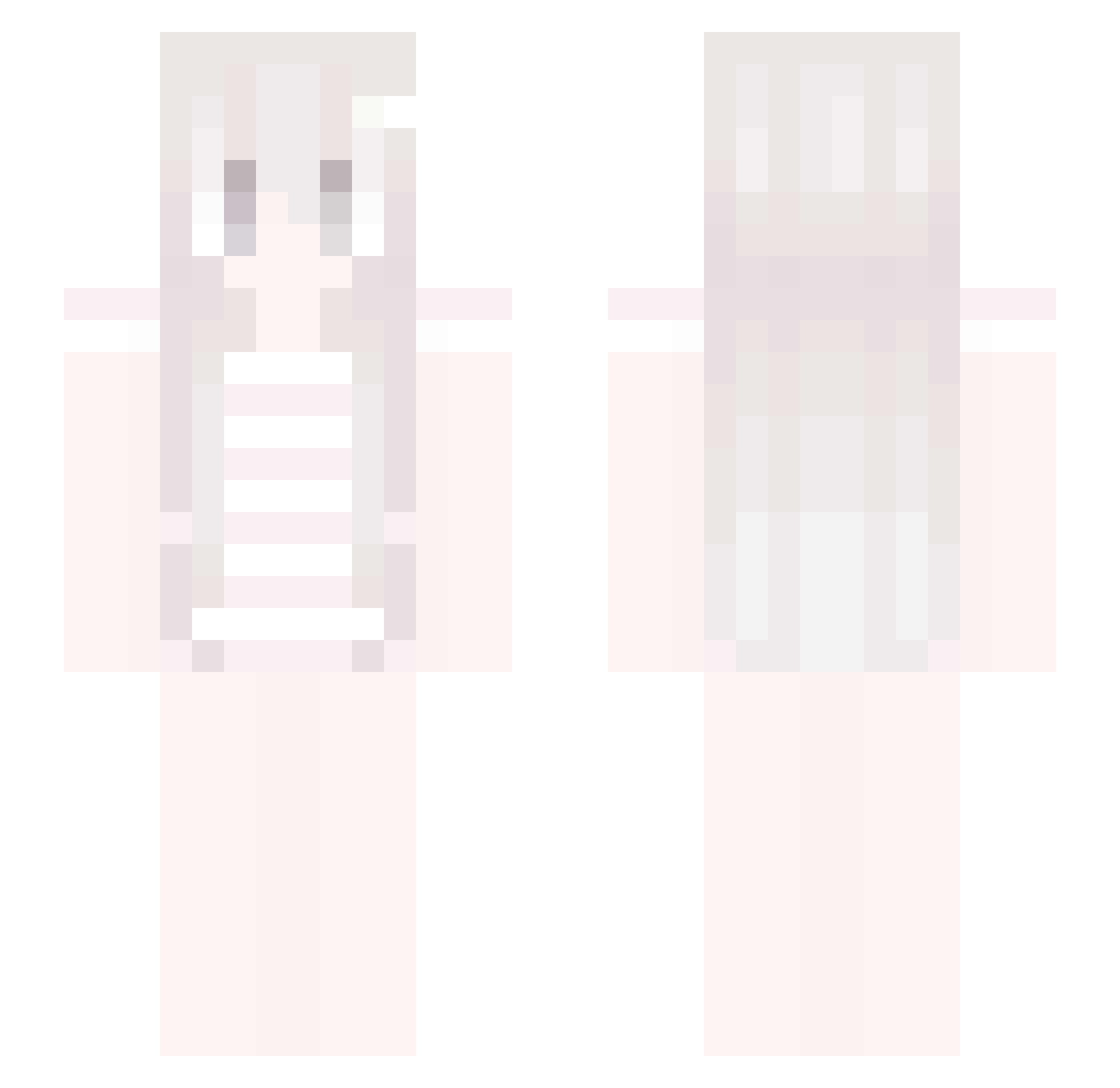 9vxm Minecraft skin, front and back view