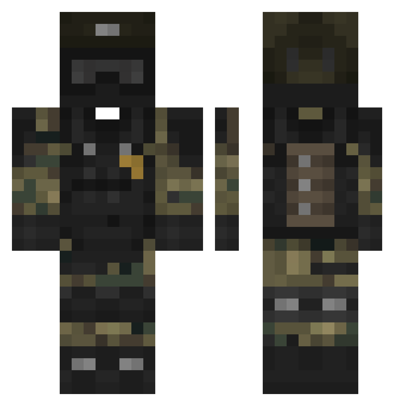 MatELCAFARD Minecraft skin, front and back view