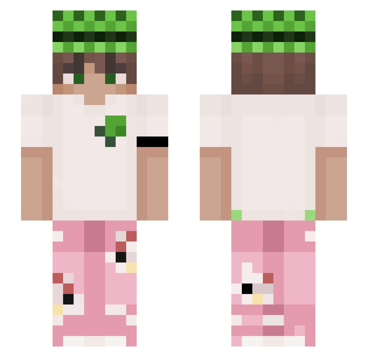 Blitzeer Minecraft skin, front and back view