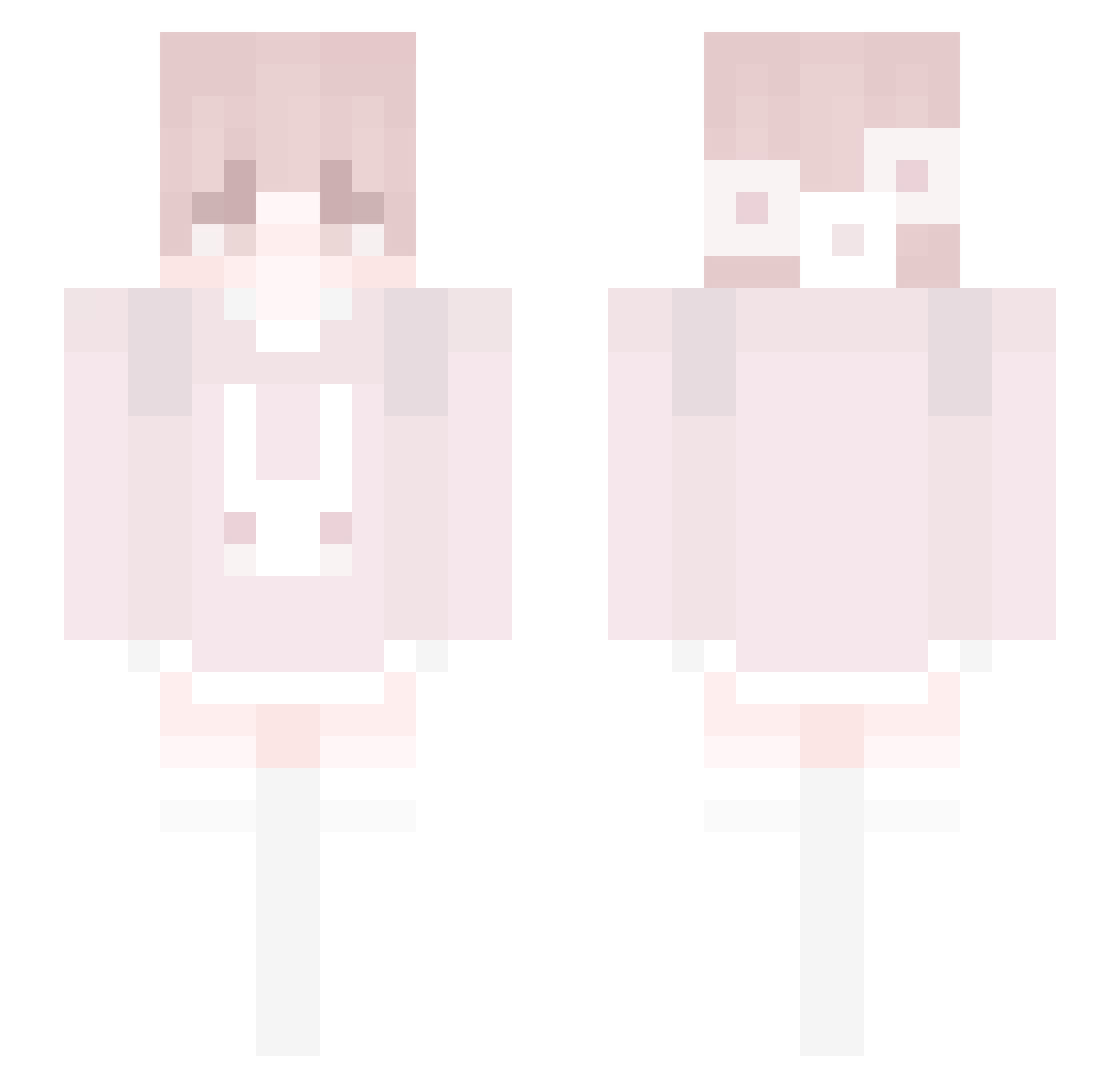 DiamondBoiX Minecraft skin, front and back view