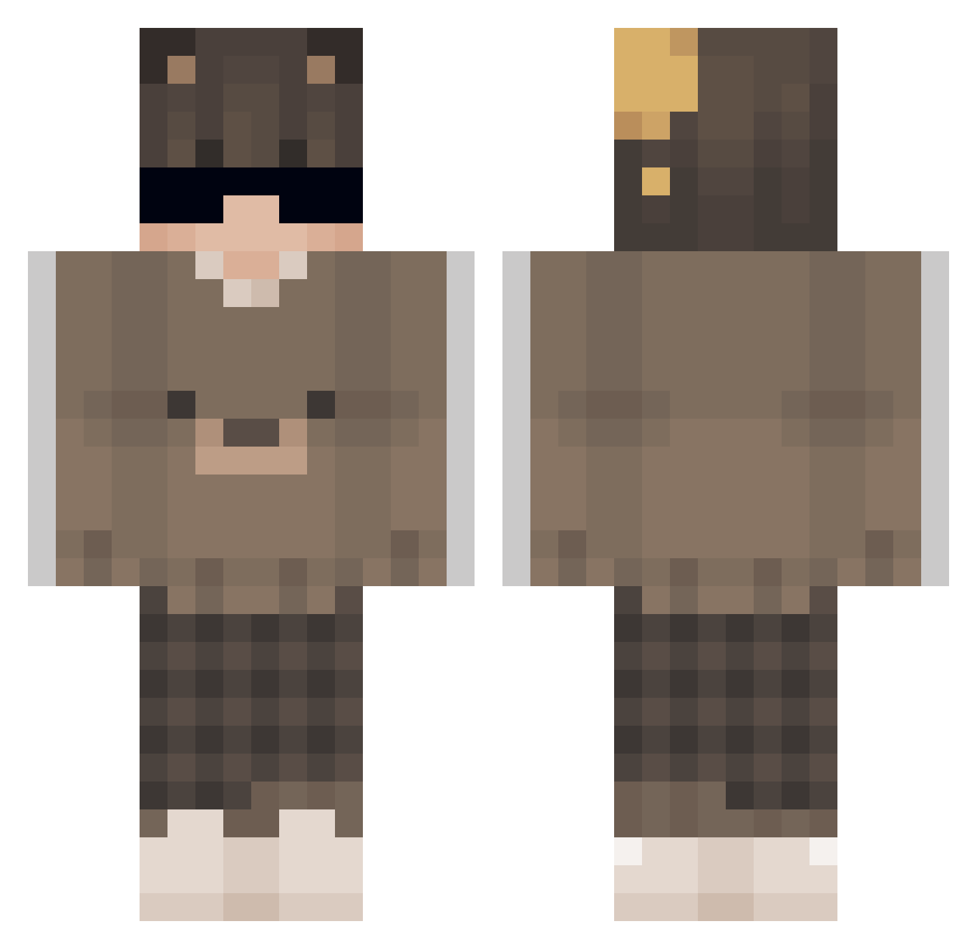 ThatShow1 Minecraft skin, front and back view