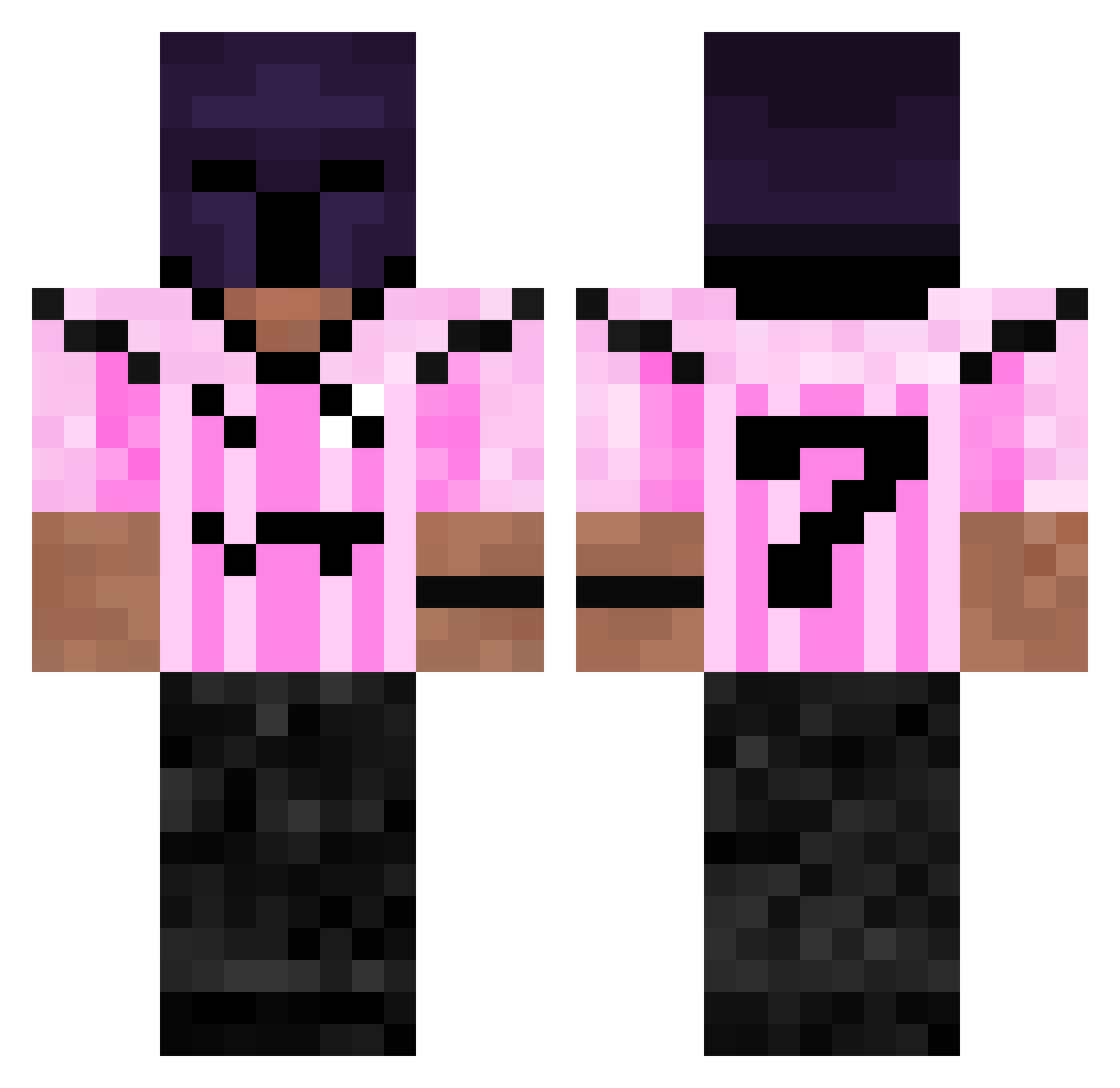 slyzyoff Minecraft skin, front and back view