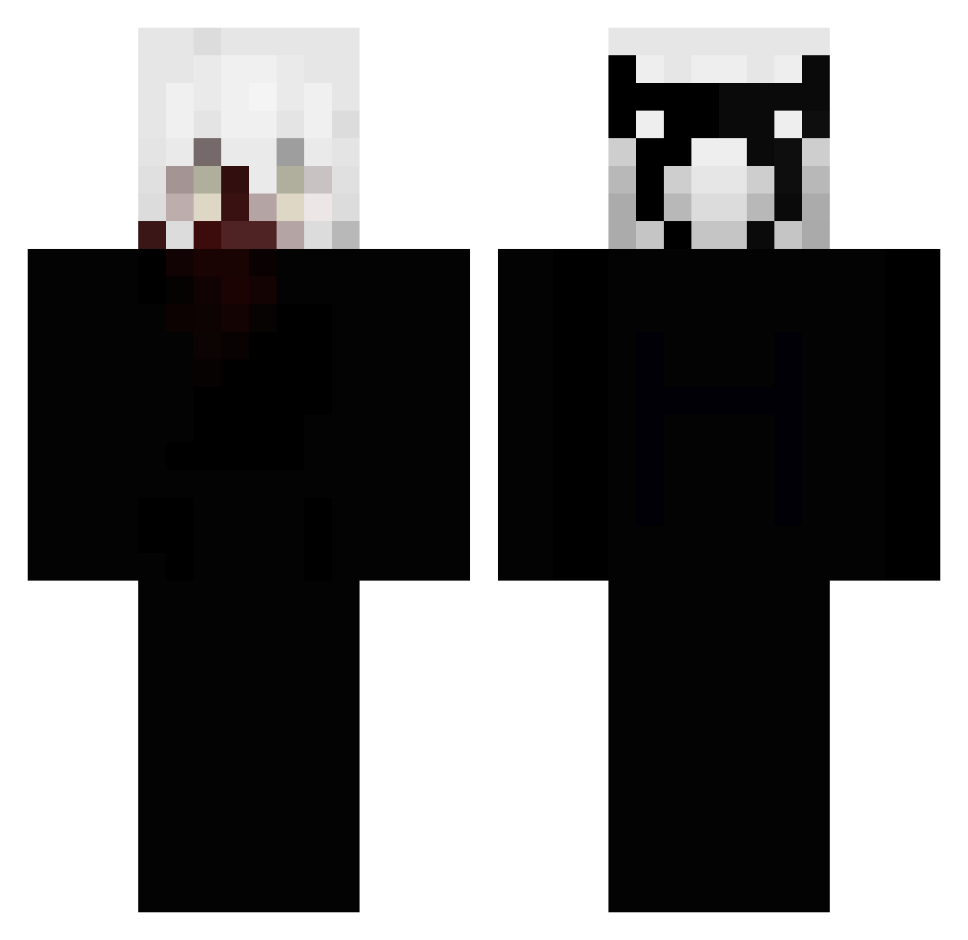 Kira_heartz Minecraft skin, front and back view
