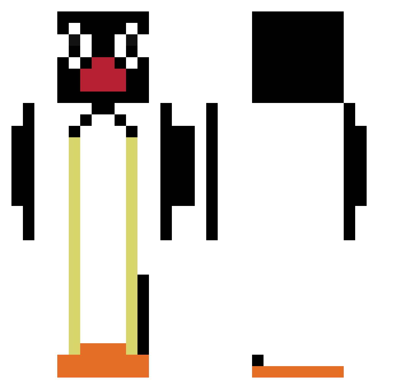 LardonZK Minecraft skin, front and back view
