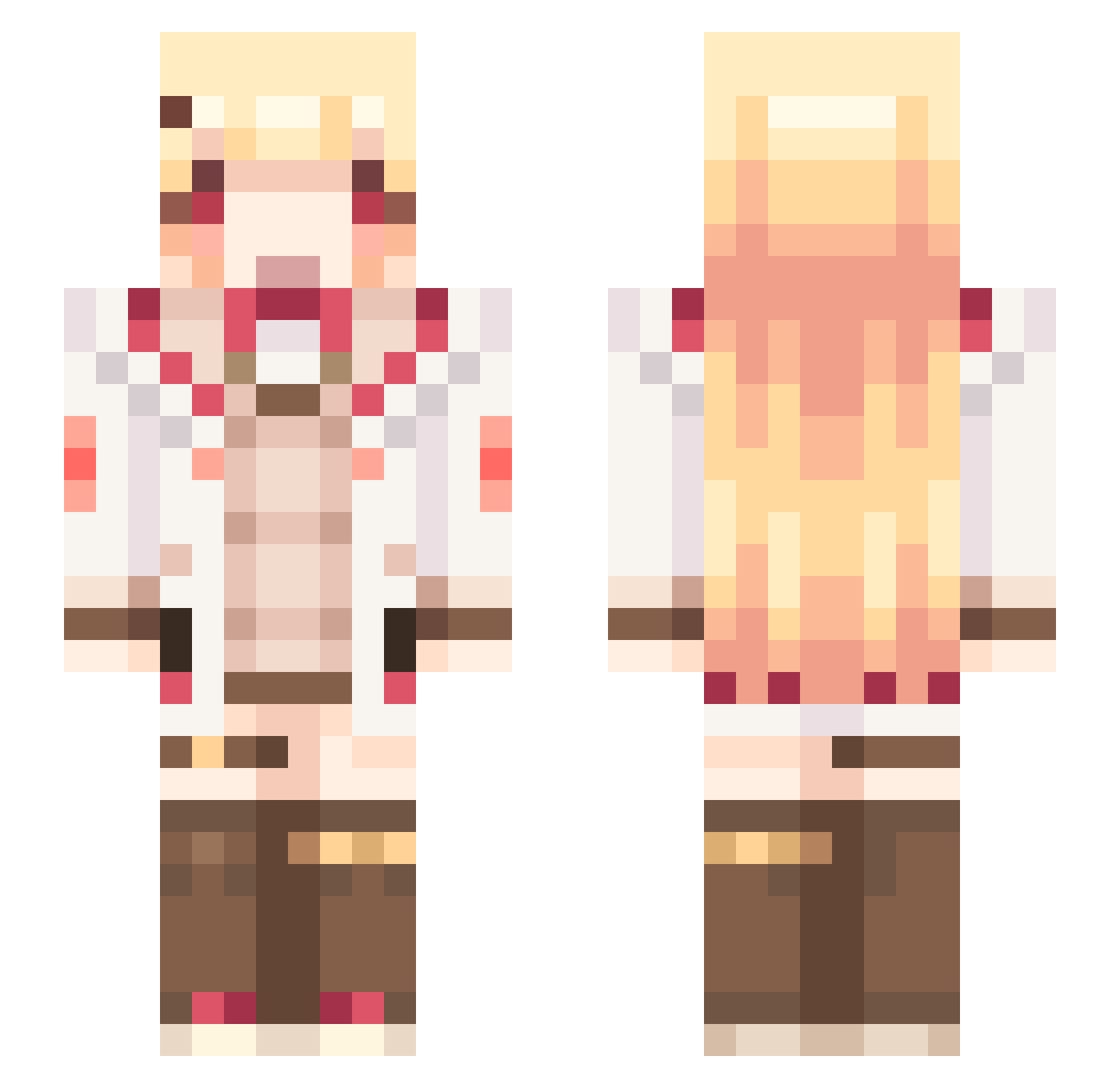 UKGBRF Minecraft skin, front and back view