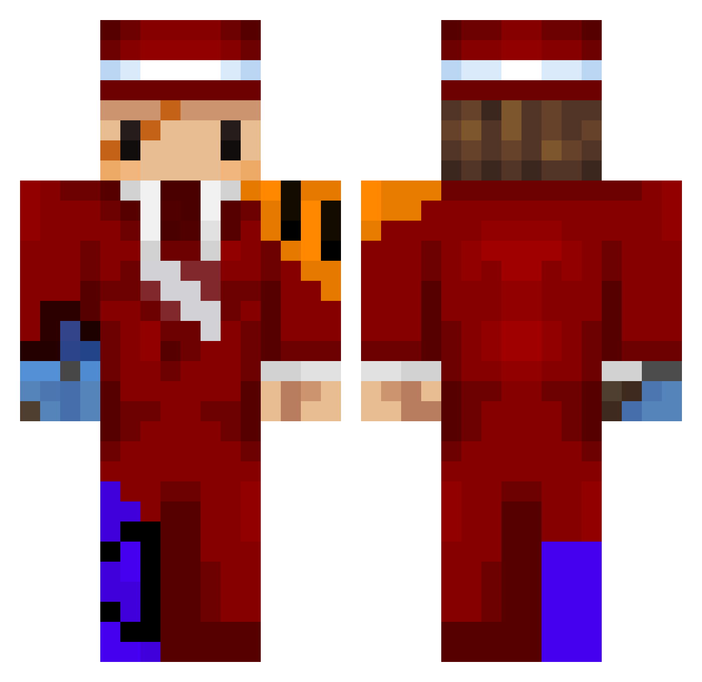 Jarrett118 Minecraft skin, front and back view